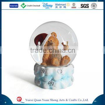 Blowing snow decorative christmas bear snow globe