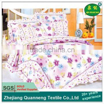 Bed sheet printed floral fabric