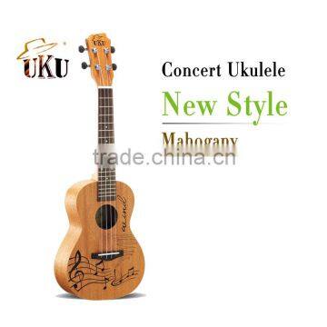 Electric 4 strings Ukulele+Bag Concert Mahogany ukulele 23''24''inches High quality Hawaii engraving ukulele small guitar