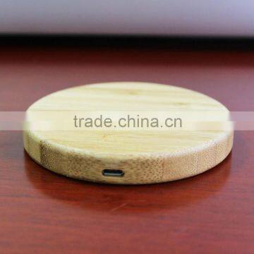 Portable Wooden Design Wireless Charger QI Standard Wireless Charging Pad For LG Samsung Mobile Phone