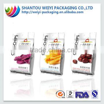 Lamintaed material aluminum foil side gusset bag for food