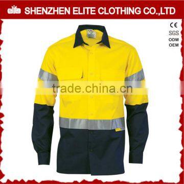 reflective button shirts industrial work clothes construction waterproof