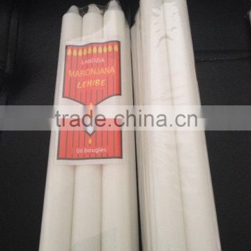 Cheap White Paraffin Wax Material white stick household candles to Africa market