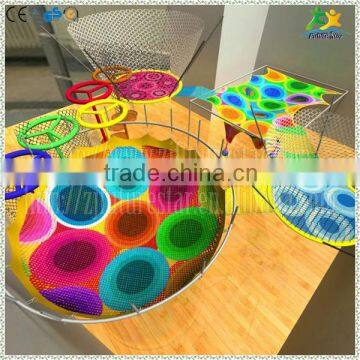 Customizable kids indoor colorful nylon rope hand crochet playground playscape