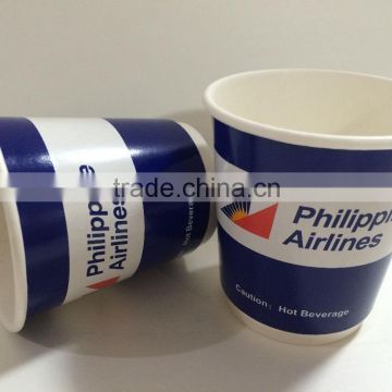 Custom printed disposable double wall paper cup, high quality cheap double wall paper cup