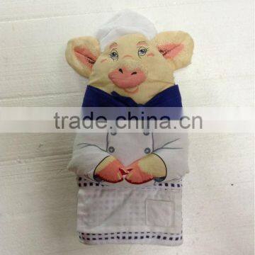 Animal oven mitts, pig kitchen glove