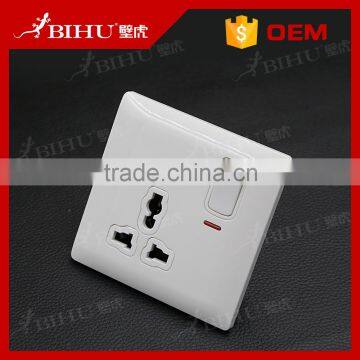 quality universal 13a 3 pin multi function UK wall socket panel