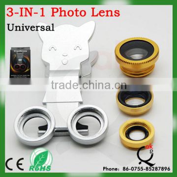 0.67xwide angle lens 3 in1 lens for smartphone mobile phone lens