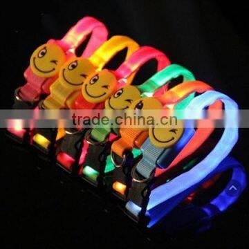 Best Smiling Face Dog Collar Flashing Led Pet Dog Collars