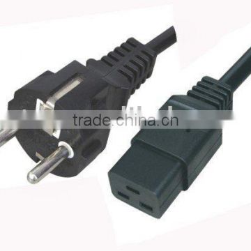 Europe power cord CEE 7/7 TO C19 VDE,RoHS