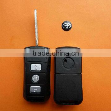 High Quality Toyota 3 button modified flip remote key shell,Toyota key blank,Toyota keys