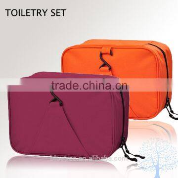 Hanging toiletry bag folding design in large space for packing travel goods