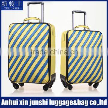 20" 22" Good Design PVC Bag Travel Trolley Luggage Suitcase With PVC Luggage Tag