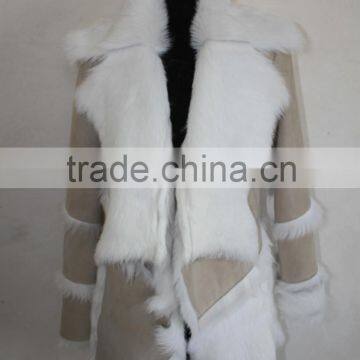 Young Blood Vogue Design Tuscan Goat Fur Long Coat Sheep Skin Outer Wear