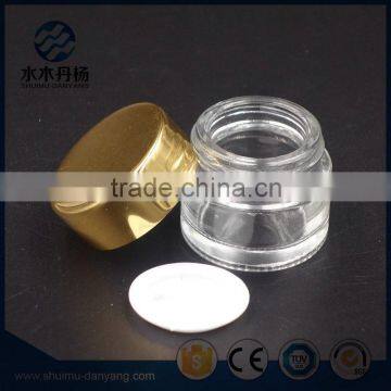 10ml Golden Screw Cap Clear Glass Cosmetic Cream Jar photo-4