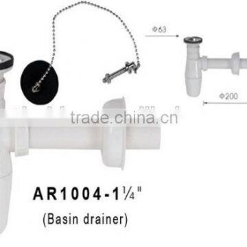 1/4" sanitary fitting drainer PVC drainer pipe for wall hung baisn