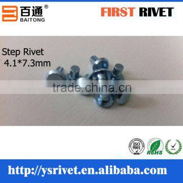 4.1*7.3mm white zinc color solid steel rivet, solid step rivet