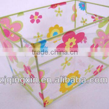 printing PVC plastic storage basket