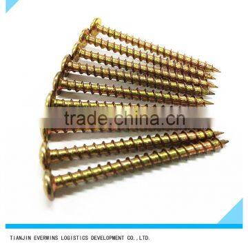 High quality Screws Pan head Phillips head Coarse thread Yellow Zinc Galvanized Self-tapping screws