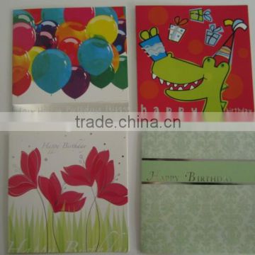 Different designs of paper birthday card