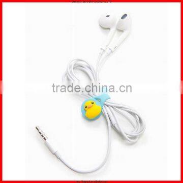 PVC headphone holder Promotional earphone cable winder
