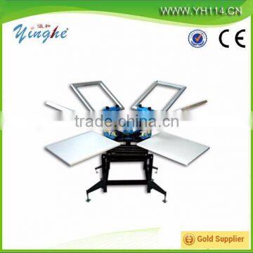 Manual Screen Printing Machine 4 Color 4 Station for T-shirt