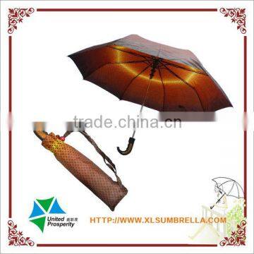 21" rubber handle foldable new style umbrella