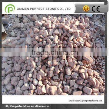 Red porphyry cobble stone