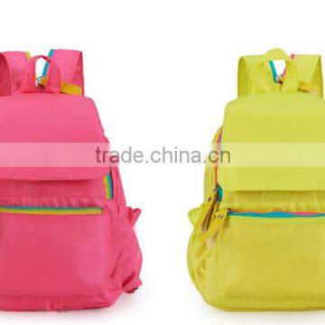 Fashionable contrast color children school bag for junior high school