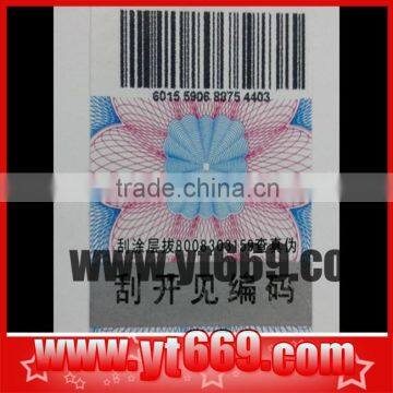 Anti-counterfeiting peel off label stickers