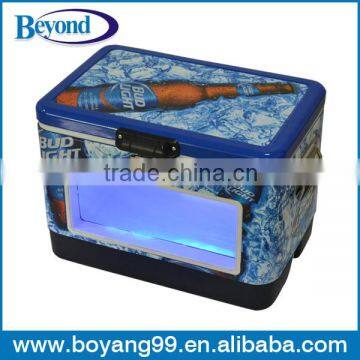 retro cooler box with led light