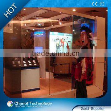 Easy Install 3d holographic display rear projection screen used for Mobile phone shops advertising