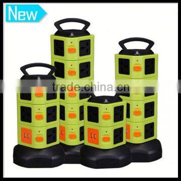 Portable Two Usb Swith Three Layers Socket