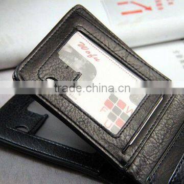 New Black Credit ID Card Holder Slim Purse Men Bifold Leather Wallet photo-4