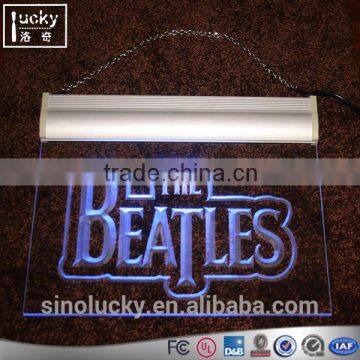 Clear Acrylic Led Display Hanging Display Board Outside Coffe Shop or Barware