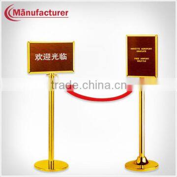 Deluxe Hotel Railing Stand Free Standing Queue Line Array Stand with sign board