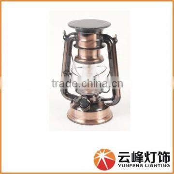 hight LUMEN 12pcs LED antique copper finished solar camping lantern solar light brightness adjustable