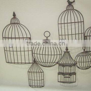 Decorative Metal Birdcage Wall Decor