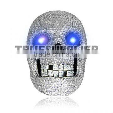 Fearful crystal Diamond rhinestone Skull Shape Novelty Cord Phone Telephone