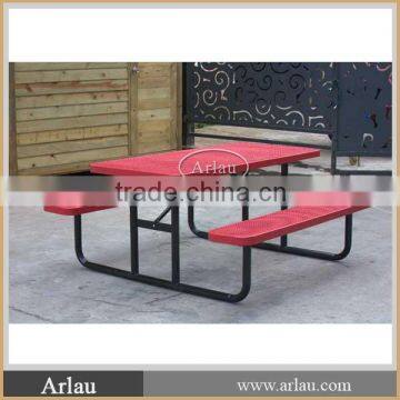 Arlau high quality outdoor steel picnic table and bench