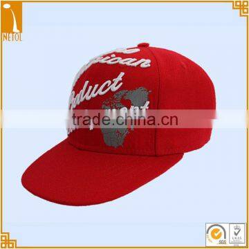 Red Custom Brand Flexflt Fitted Cotton Baseball Caps