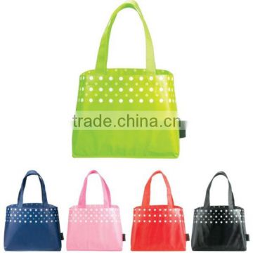 Laminated Non-Woven Mini Dot Custom Tote - 13"w x 15"h x 10"d