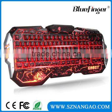 Factory USB Wired Game ergonomic keyboard with colorful backlit
