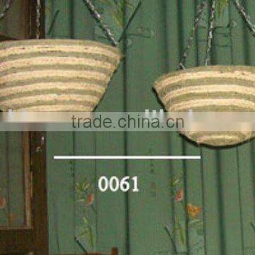 Round Rattan Hanging Basket