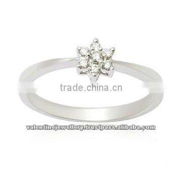 white gflower diamond ring for small girls, old jewelry ring suppliers and wholesellers, simple diamond ring