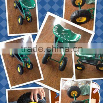 High Quality Garden Seat Cart With Four Wheels for European Market