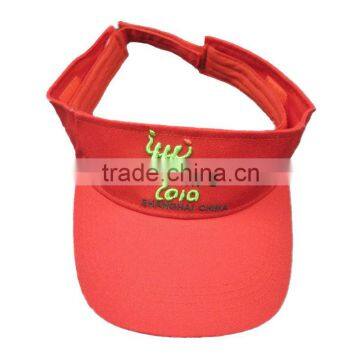 Embroidered cotton sun visor hats