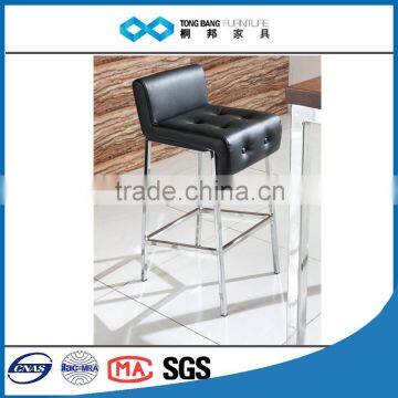 TB used commercial bar stools pu bar stool stainless steel leg