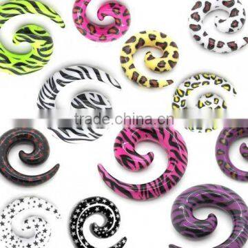 lovely Acrylic Body Jewelry Spiral Ear Plug