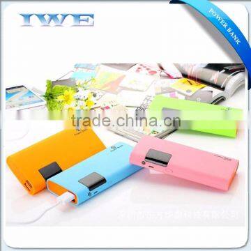 Supper slim OEM logo powerbank 10000mah Aluminum portable mobile phone charger